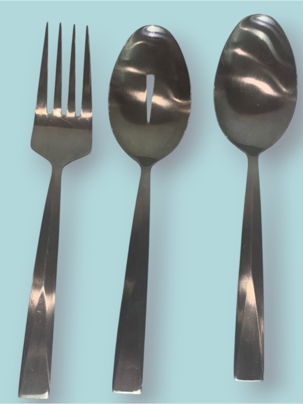 GS 18/C Stainless Steel Salad Serving Set - 3-Piece Modern Polished Flatware